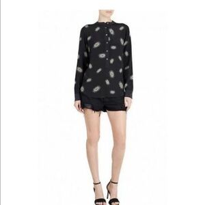 Equipment Ava silk black blouse size small